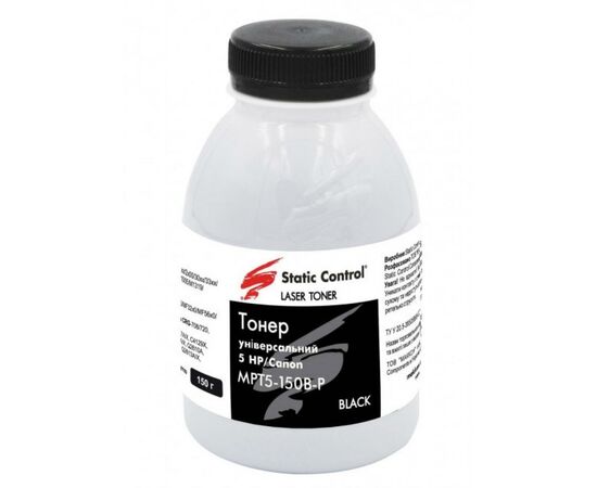 Тонер HP/Canon MPT5 150г фасовка Static Control (MPT5-150B-P)