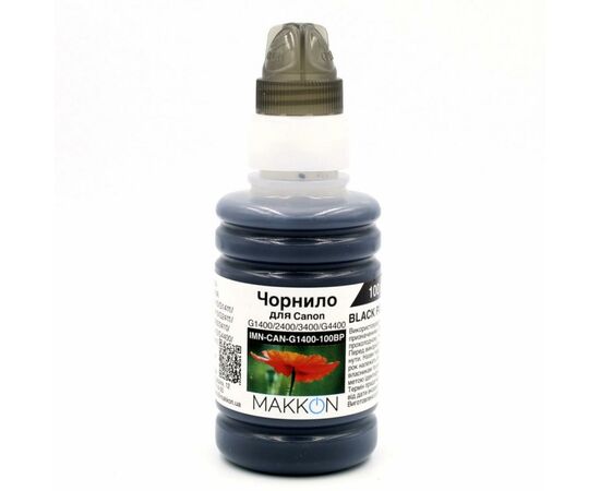 Чернила Makkon для Canon G1400/2400/3400/G4400 100 мл black pigment (IMN-CAN-G1400-100BP)