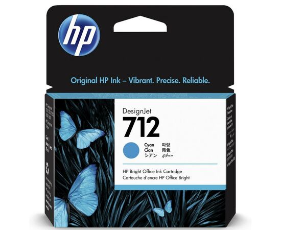 Картридж HP DJ No.712 DesignJet Т230/Т630 Cyan 29ml (3ED67A)