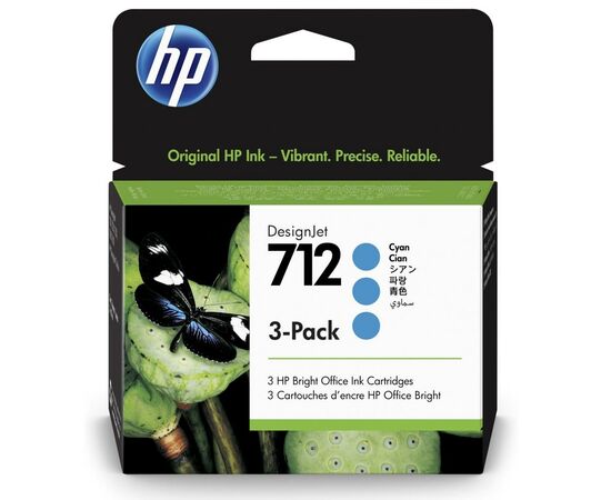 Картридж HP DJ No.712 DesignJet Т230/Т630 3-Pack 29-ml Cyan (3ED77A)