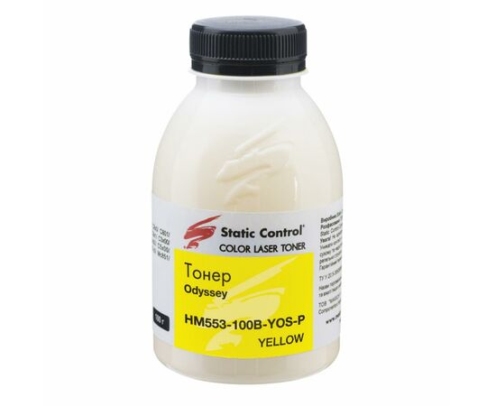 Тонер HP CLJ Enterprise M553 100г yellow, фасовка Static Control (HM553-100B-YOS-P)