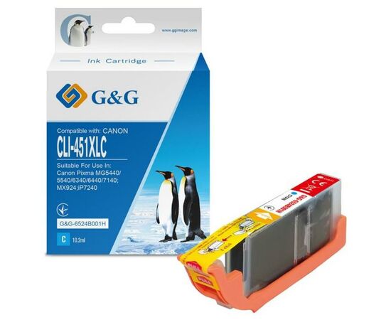 Картридж G&G Canon CLI-451C Cyan (G&G-6524B001H)