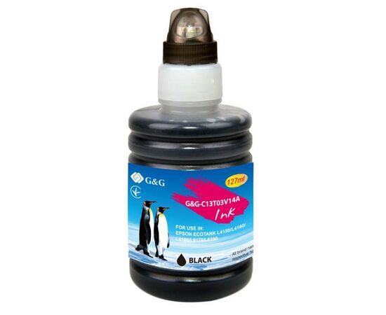 Чорнило G&G Epson L4150/L4160 black, контейнер 127мл (G&G-C13T03V14A)