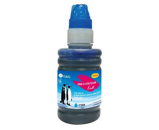 Чорнило G&G Epson L800 cyan, контейнер 100мл (G&G-C13T67324A)