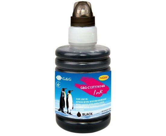 Чернила G&G Epson M100 black pig., контейнер 140мл (G&G-C13T77414A)