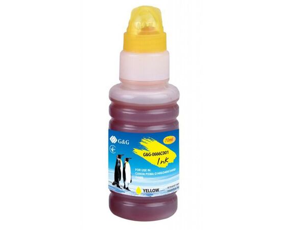 Чернила G&G Canon GI-490 Yellow, контейнер 70ml (G&G-0666C001)