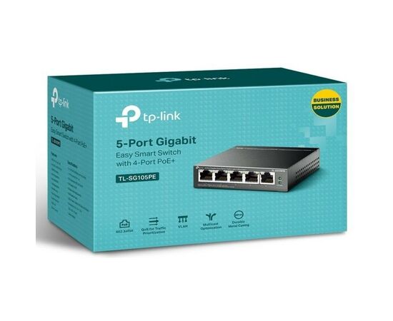 Коммутатор сетевой TP-Link TL-SG105PE, изображение 4 Коммутатор сетевой TP-Link TL-SG105PE, изображение 4