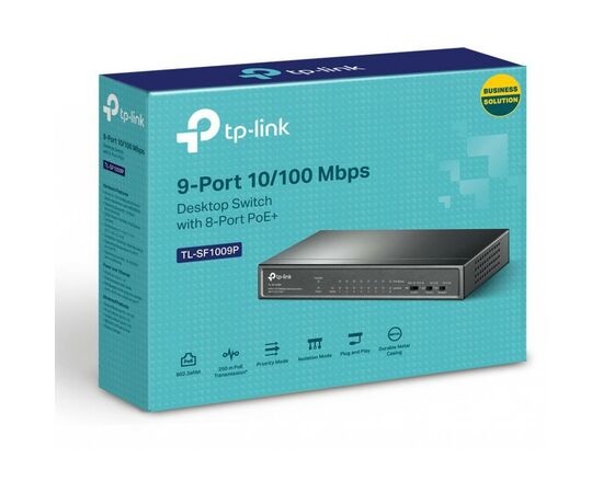 Коммутатор сетевой TP-Link TL-SF1009P, изображение 4 Коммутатор сетевой TP-Link TL-SF1009P, изображение 4