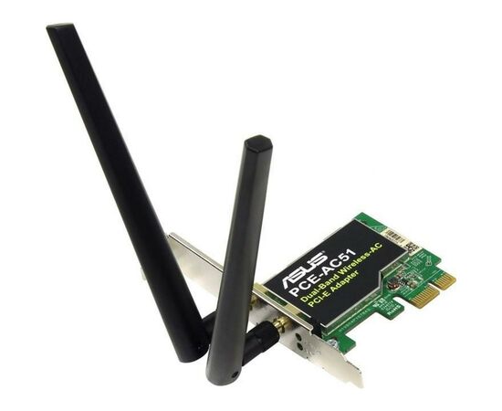 Мережева карта Wi-Fi ASUS PCE-AC51, зображення 2 Мережева карта Wi-Fi ASUS PCE-AC51, зображення 2