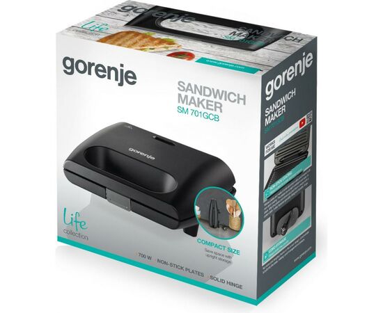 Сэндвичница Gorenje SM 701 GCB (SM701GCB), изображение 6 Сэндвичница Gorenje SM 701 GCB (SM701GCB), изображение 6
