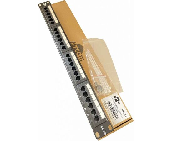 Патч-панель Atcom 19" 24 порта UTP (P5124), изображение 4 Патч-панель Atcom 19" 24 порта UTP (P5124), изображение 4