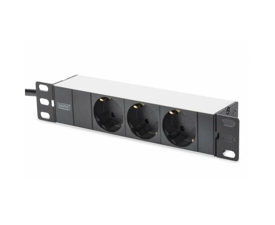 Силовой блок 10" 1U, 16A, 230V 3xSchuko, вилка Schuko Digitus (DN-95411)