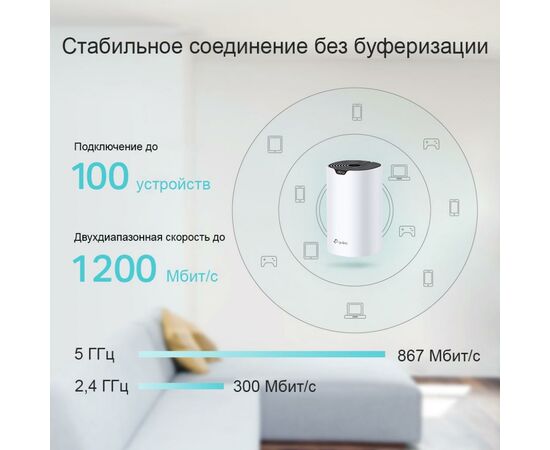 Точка доступу Wi-Fi TP-Link DECO S4 3 pcs AC1200, 2xGE LAN/WAN, MESH (DECO-S4-3-PACK), зображення 6 Точка доступу Wi-Fi TP-Link DECO S4 3 pcs AC1200, 2xGE LAN/WAN, MESH (DECO-S4-3-PACK), зображення 6