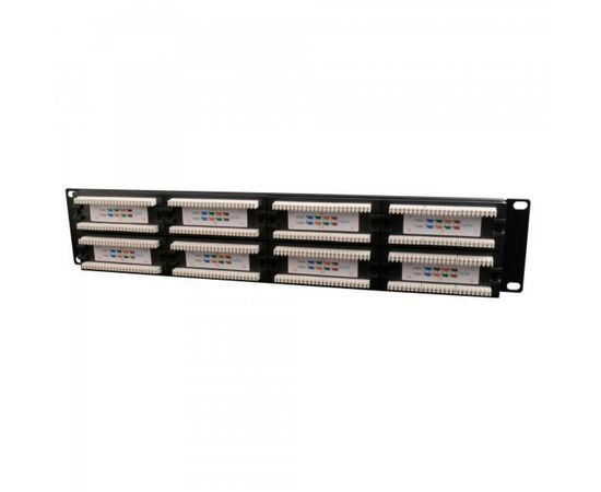 Патч-панель 19" 48xRJ-45 UTP cat.5е, 2U, тип 110 Cablexpert (NPP-C548CM-001), изображение 2 Патч-панель 19" 48xRJ-45 UTP cat.5е, 2U, тип 110 Cablexpert (NPP-C548CM-001), изображение 2