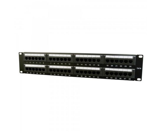 Патч-панель 19" 48xRJ-45 UTP cat.5е, 2U, тип 110 Cablexpert (NPP-C548CM-001)