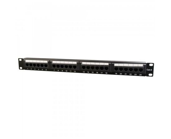 Патч-панель 19" 24xRJ-45 UTP cat.6, 1U, тип 110 Cablexpert (NPP-C624CM-001)