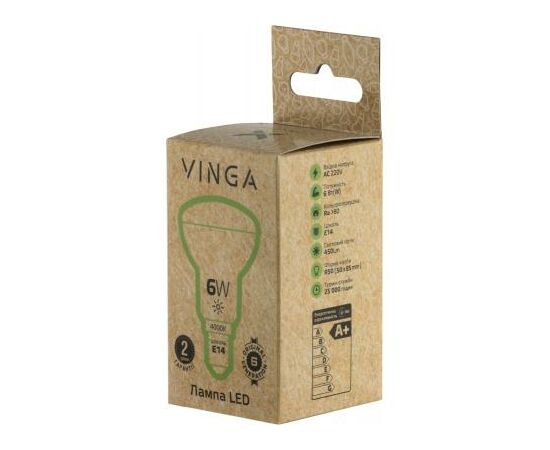 Лампочка Vinga VL-R50E14-64L, изображение 4 Лампочка Vinga VL-R50E14-64L, изображение 4