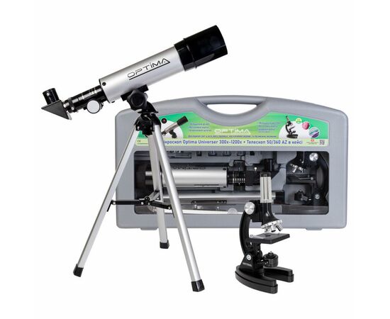 Микроскоп Optima Universer 300x-1200x + Телескоп 50/360 AZ в кейсе (928587)