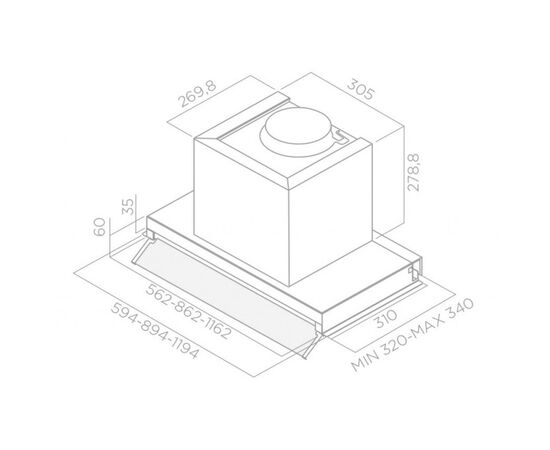 Вытяжка кухонная Elica BOX IN IX/A/60, изображение 5 Вытяжка кухонная Elica BOX IN IX/A/60, изображение 5
