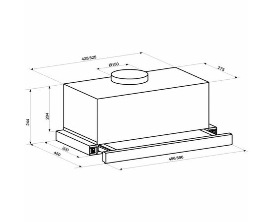 Вытяжка кухонная Eleyus Storm G 1200 LED SMD 60 BG, изображение 10 Вытяжка кухонная Eleyus Storm G 1200 LED SMD 60 BG, изображение 10