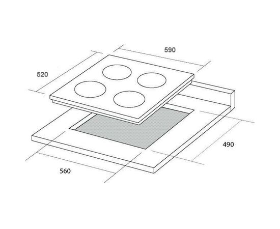 Варочная поверхность Borgio 6942-15 FFD ivory Enamelled, изображение 4 Варочная поверхность Borgio 6942-15 FFD ivory Enamelled, изображение 4