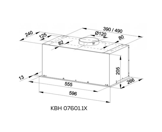 Вытяжка кухонная Kernau KBH 07601.1 X, изображение 2 Вытяжка кухонная Kernau KBH 07601.1 X, изображение 2