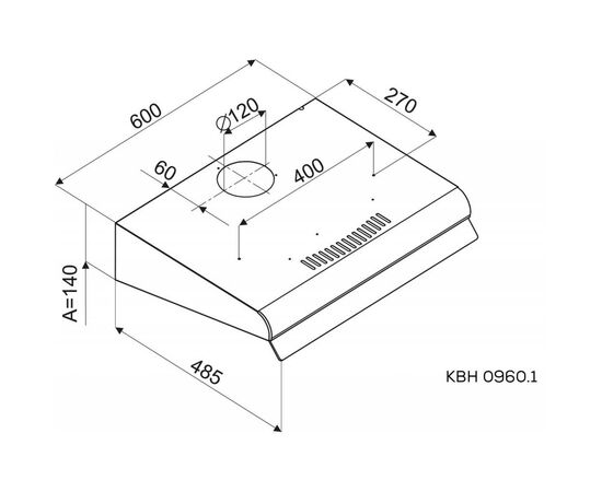 Вытяжка кухонная Kernau KBH 0960.1 X, изображение 3 Вытяжка кухонная Kernau KBH 0960.1 X, изображение 3