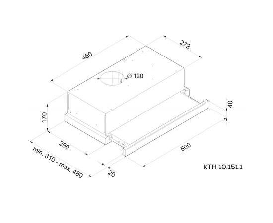 Вытяжка кухонная Kernau KTH 10.151.1 W, изображение 3 Вытяжка кухонная Kernau KTH 10.151.1 W, изображение 3