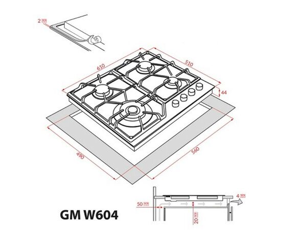 Варочная поверхность Weilor GM W 604 WH, изображение 12 Варочная поверхность Weilor GM W 604 WH, изображение 12