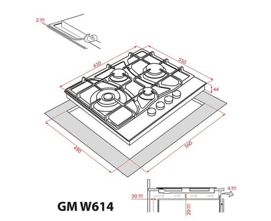 Варочная поверхность Weilor GM W 614 SS, изображение 12 Варочная поверхность Weilor GM W 614 SS, изображение 12
