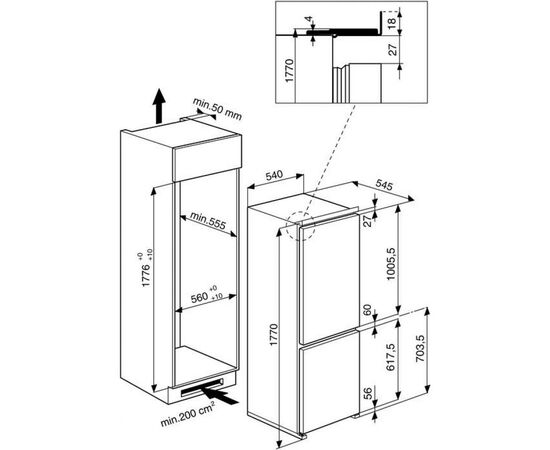 Холодильник Whirlpool ART 459/A+/NF/1, изображение 2 Холодильник Whirlpool ART 459/A+/NF/1, изображение 2