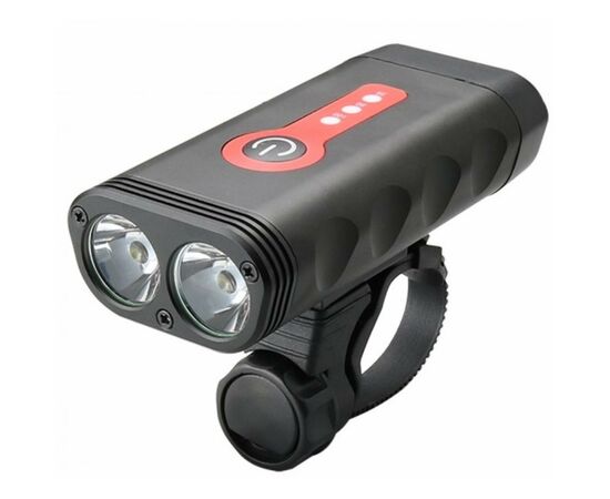 Передняя велофара Velotrade пер. BC-FL1580 2 светодиода 600лм питание Li-on 4400mAh USB (LTSS-032)