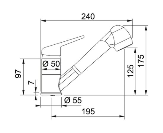 Смеситель Franke Novara-Plus Pull Out (115.0470.669), изображение 2 Смеситель Franke Novara-Plus Pull Out (115.0470.669), изображение 2