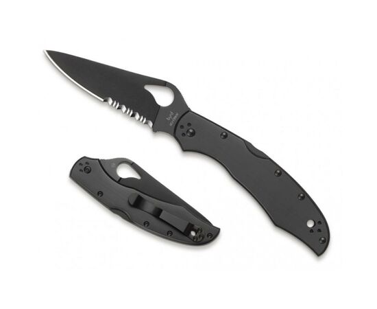Нож Spyderco Byrd Cara Cara 2 Black, полусеррейтор (BY03BKPS2), изображение 2 Нож Spyderco Byrd Cara Cara 2 Black, полусеррейтор (BY03BKPS2), изображение 2