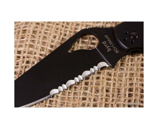Нож Spyderco Byrd Cara Cara 2 Black, полусеррейтор (BY03BKPS2), изображение 4 Нож Spyderco Byrd Cara Cara 2 Black, полусеррейтор (BY03BKPS2), изображение 4