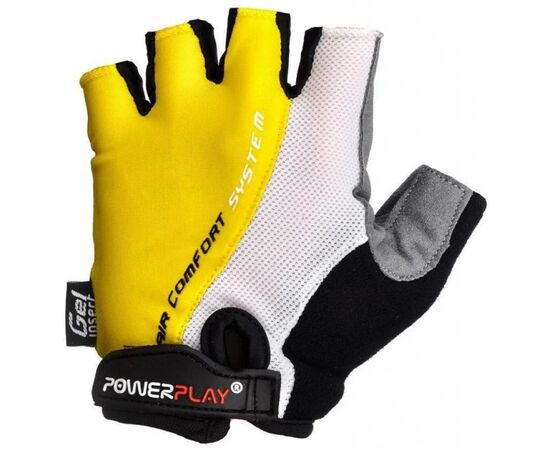 Велоперчатки PowerPlay 5010 White/Yellow M (5010A_M_Yellow), изображение 2 Велоперчатки PowerPlay 5010 White/Yellow M (5010A_M_Yellow), изображение 2