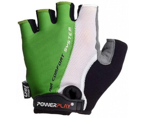 Велоперчатки PowerPlay 5010 White/Green L (5010C_L_Green), изображение 2 Велоперчатки PowerPlay 5010 White/Green L (5010C_L_Green), изображение 2
