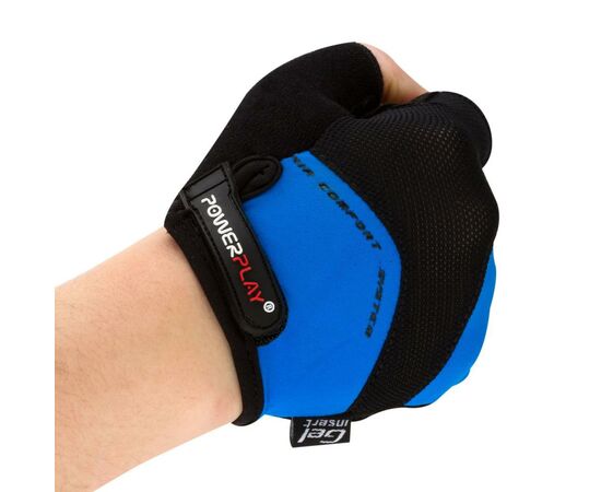 Велоперчатки PowerPlay 5013 Blue M (5013C_M_Blue), изображение 5 Велоперчатки PowerPlay 5013 Blue M (5013C_M_Blue), изображение 5