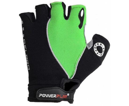 Велорукавиці PowerPlay 5019 Black/Green M (5019A_M_Green), зображення 2 Велорукавиці PowerPlay 5019 Black/Green M (5019A_M_Green), зображення 2