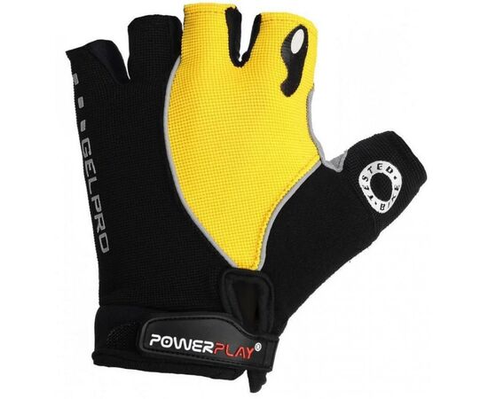Велоперчатки PowerPlay 5019 Black/Yellow M (5019B_M_Yellow), изображение 2 Велоперчатки PowerPlay 5019 Black/Yellow M (5019B_M_Yellow), изображение 2
