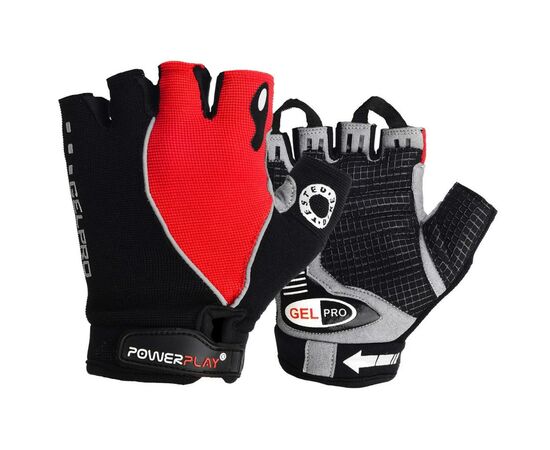 Велорукавиці PowerPlay 5019 Black/Red M (5019D_M_Red)