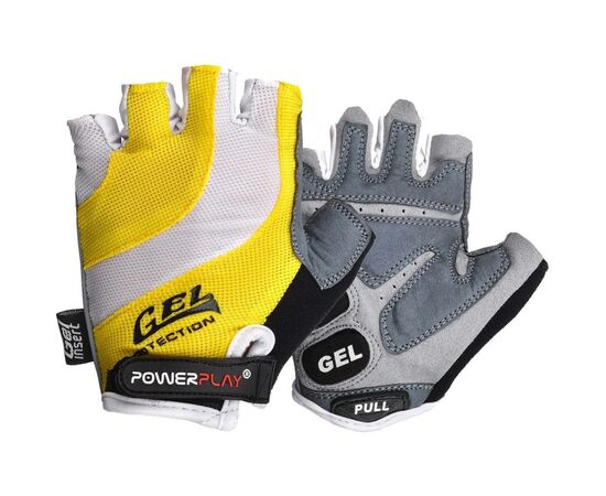 Велорукавиці PowerPlay 5034 White/Yellow L (5034B_L_Yellow)