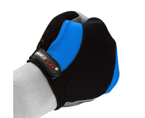 Велоперчатки PowerPlay 5041 Black/Blue M (5041B_M_Blue), изображение 3 Велоперчатки PowerPlay 5041 Black/Blue M (5041B_M_Blue), изображение 3