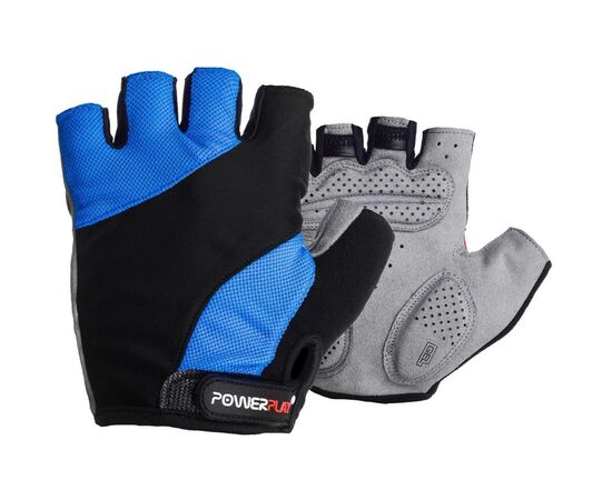 Велорукавиці PowerPlay 5041 Black/Blue M (5041B_M_Blue)