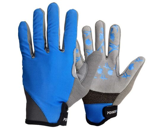 Велоперчатки PowerPlay 6566 Blue L (6566_L_Blue/Grey)