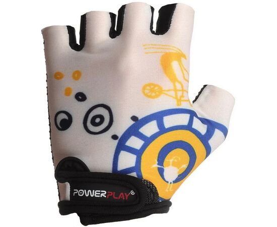Велоперчатки PowerPlay Children 001 White 2XS (001D_White_2XS), изображение 2