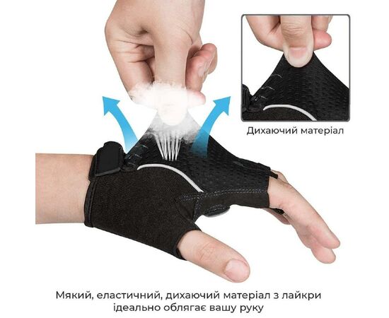 Велорукавиці PowerPlay Women 5023 Blue S (5023B_S_Blue_Lady), зображення 4 Велорукавиці PowerPlay Women 5023 Blue S (5023B_S_Blue_Lady), зображення 4