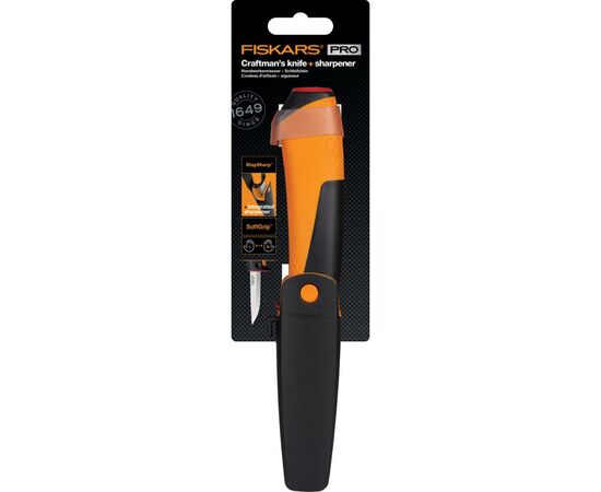Нож Fiskars ремесленицкий с точилом Hardware (1023620), изображение 3 Нож Fiskars ремесленицкий с точилом Hardware (1023620), изображение 3