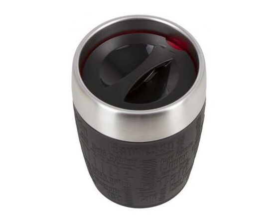 Термокружка Tefal TRAVEL CUP 0.2L silver/black (K3081314), изображение 2 Термокружка Tefal TRAVEL CUP 0.2L silver/black (K3081314), изображение 2