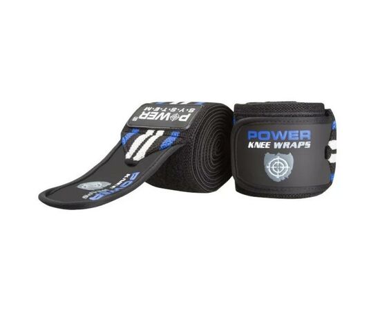 Бинт для спорта Power System Knee Wraps PS-3700 Blue/Black (PS-3700_Blue-Black)